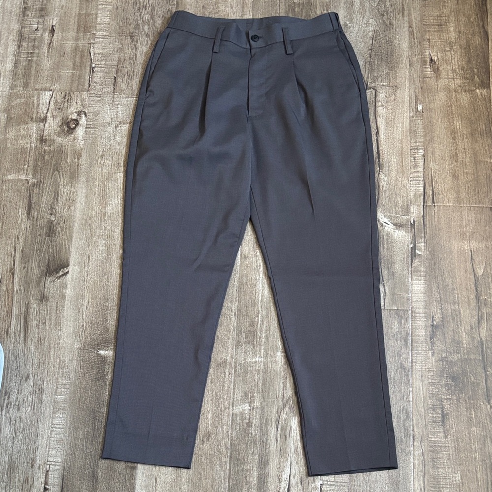 United Tokyo Grey Pleated Tapered Pants